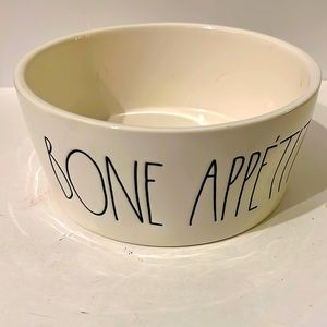 Rae Dunn Dog Bowl Bon Appetit 8” Across